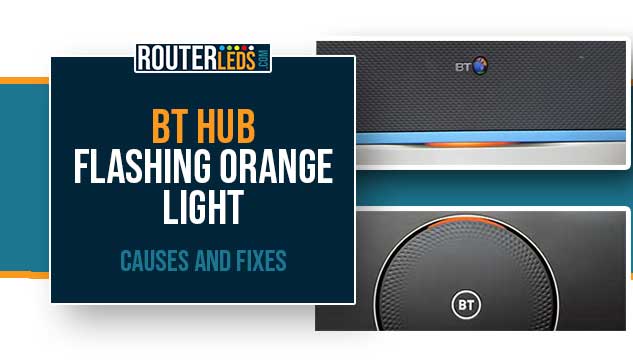 BT Hub flashing orange light