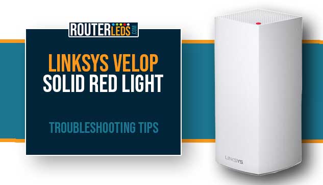 Linksys Velop solid red light