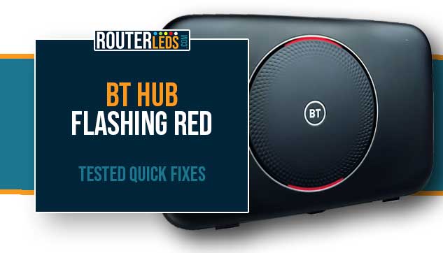 BT hub flashing red light no internet
