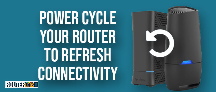Power cycle the Spectrum router