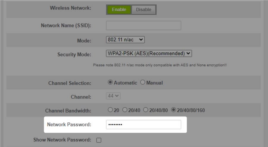 Change Cox WiFi password in router admin interface