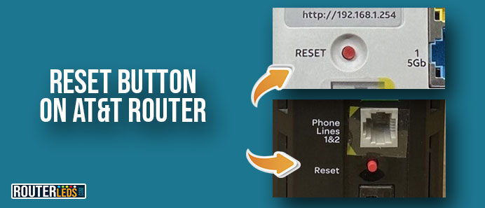 Reset button on AT&T router