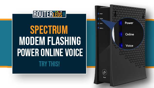 Spectrum Modem Flashing Power Online Voice