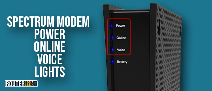 Spectrum modem power online voice lights