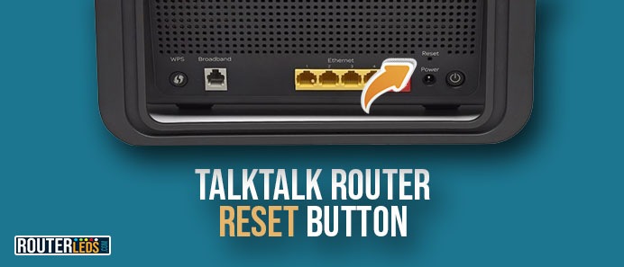 TalkTalk router Reset button