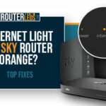 Internet Light On Sky Router Orange